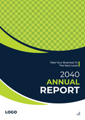 A modern collection of square-format annual report cover templates designed for businesses and corporate use. Each layout features clean design elements, geometric shapes, and placeholders for images 