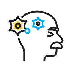 Vector multi color icon for Alzheimers