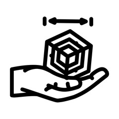 portable line icon vector illustration