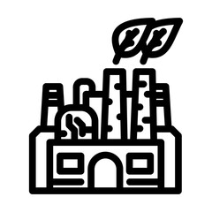 sustainable sourcing line icon vector illustration