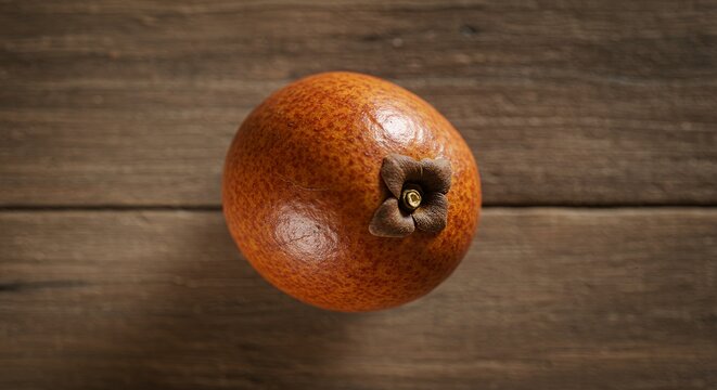 Close-Up of Rare Ramphal Fruit on Rustic Wooden Table with Soft Lighting
