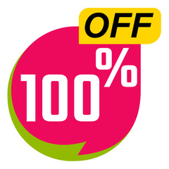 100 percent free off, 100% free, buy one get 1 free discount creative composition, Product presentation, mock up, podium. Sale banner and poster, vector illustration.