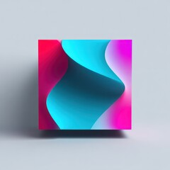 LED icon in cyan and magenta, fading across the surface to create a seamless blend of colors.