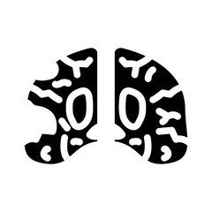 huntingtons disease glyph icon vector illustration