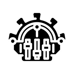 adjustable settings glyph icon vector illustration