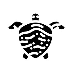 covered marine animal glyph icon vector illustration
