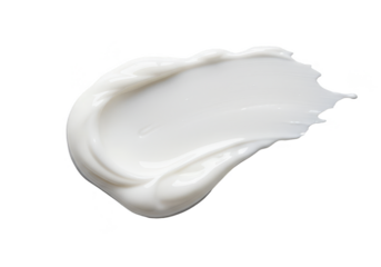 Isolated Transparent Background Of White Cream Smear Texture Cosmetic