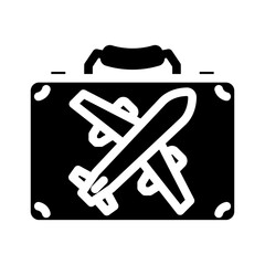 travel friendly glyph icon vector illustration