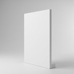 A closed white book with a blank cover, isolated on a