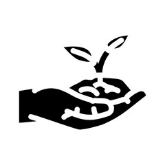 eco friendly glyph icon vector illustration