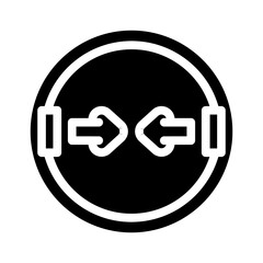 compact size glyph icon vector illustration