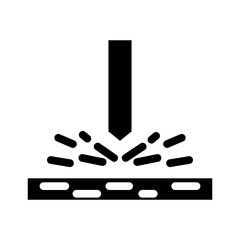 impact resistant glyph icon vector illustration