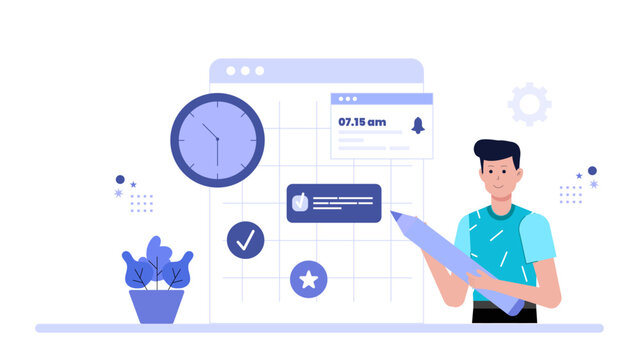 Freelancer managing project deadlines with calendar app