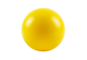 Isolated Transparent Glossy Yellow Sphere Ball 3D Rendering Illustration