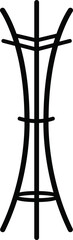 coat stand icon in flat. isolated on transparent background hanger in lobby or hallway.