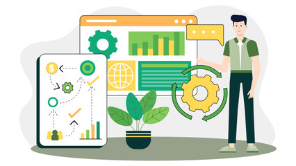 Project manager monitoring cross-functional dependencies