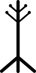 coat stand icon in flat. isolated on transparent background hanger in lobby or hallway.