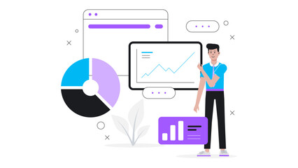 Business analyst building KPI dashboard