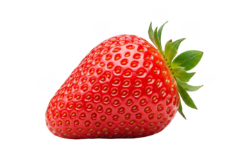 Isolated Transparent Red Strawberry A Fresh Ripe Fruit Macro Photography