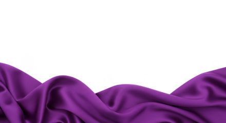 Isolated Abstract Background of Purple Silk Fabric Wave Elegant Design