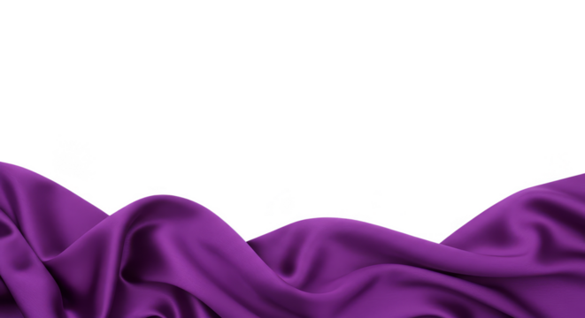 Isolated Abstract Background of Purple Silk Fabric Wave Elegant Design