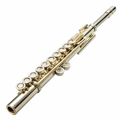 Fototapeta premium Flute, A Musical Instrument on white background