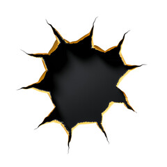 Abstract Gold Starburst on Black Background