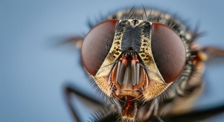 Extreme Macro Photography of a Fly Eye - Detailed Insect Close-Up