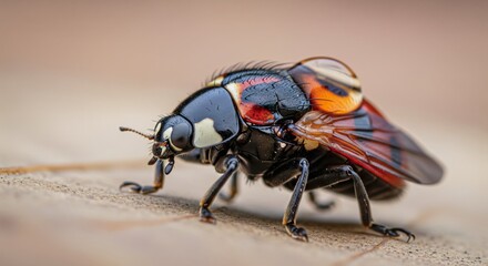 Macro Photograph of Vivid Soldier Fly - Close-Up Insect Portrait