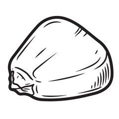 Fototapeta premium Hand drawn illustration of a stylized corn kernel for educational and agricultural design