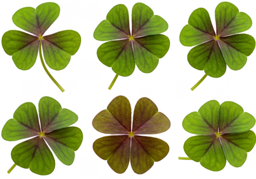 Isolated Background of Clover Leaf Symbolizes Luck and Nature in Green