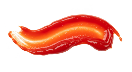 Isolated Background of Red Tomato Ketchup Sauce Smear Detail Delicious