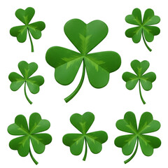 Illustration Green Shamrock Clover Leaves for St Patrick's Day Symbol