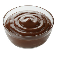 Dark Chocolate Pudding in Glass Bowl