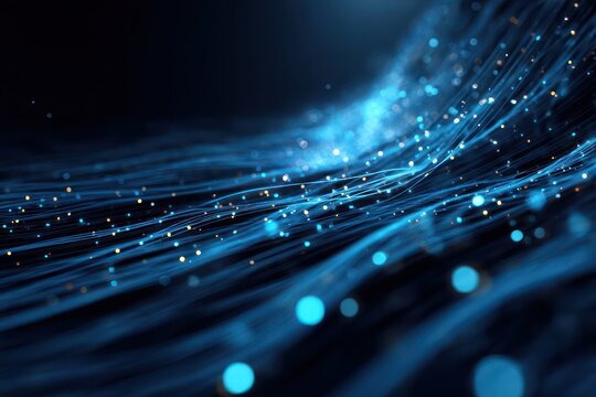 Innovative glowing data lines symbolizing the breakthrough tech that shapes future innovation.
