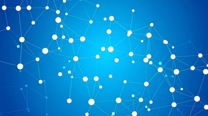 Abstract technology background with connecting dots and lines for presentation or motion graphics - Powered by Adobe