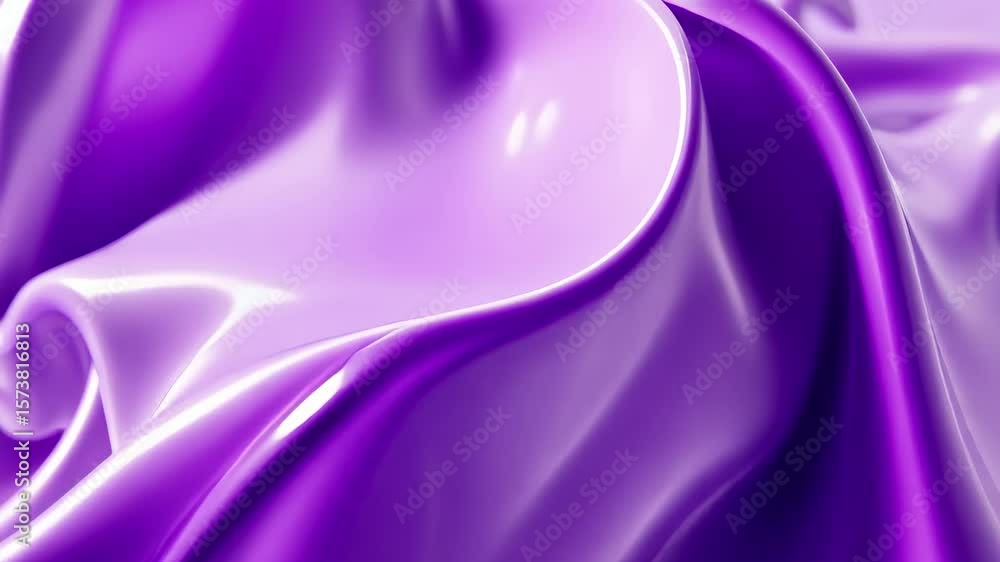 Aufkleber smooth and flowing abstract purple fluid background with seamless design for creative applications, 