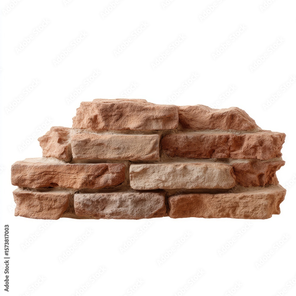 Poster rustic building blocks in warm tones for home design projects