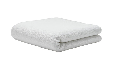 Isolated White Folded Towel Fabric Cloth for Bathroom and Hygiene