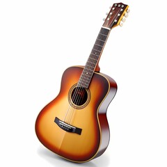 Fototapeta premium Guitar on white background