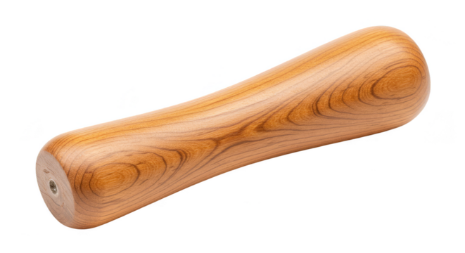 Isolated Wooden Dumbbell For Sport Fitness Training on Transparent Background