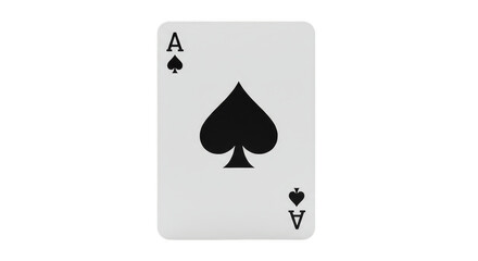 Illustration of Ace Spades Playing Card for Game on Transparent