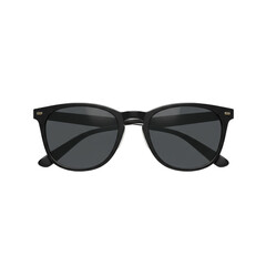 Isolated Black Sunglasses Protecting Eyesight And Stylish Transparent Background