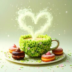 Colorful Fruit Bowls, Refreshing Juice Pops, Cartoon Characters, Cute Emoji Icons, and Wholesome Morning Tea Cups with Hearts to Energize Your Day with Fun and Flavorful Health-Focused Visuals
