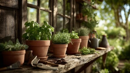 Charming Rustic Windowsill Overlooking a Countryside Haven