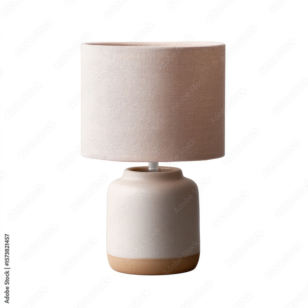 Poster modern table lamp with soft textured shade and minimalist base