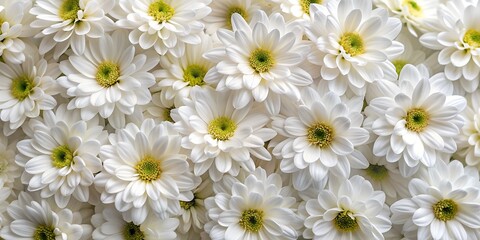 Close up view of a beautiful bouquet of white daisy flowers