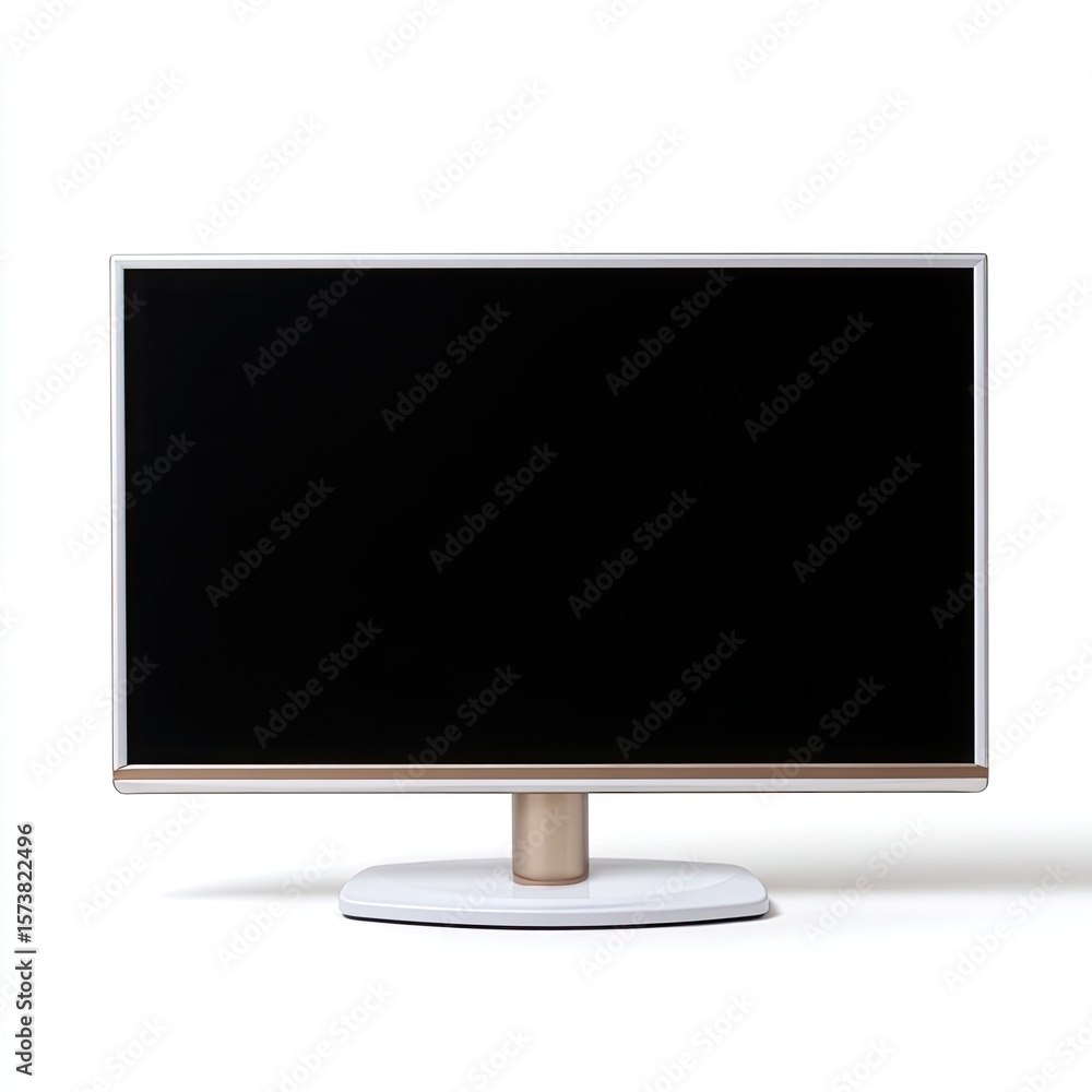 Poster modern desktop monitor with minimalist design and blank screen