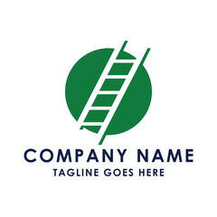 Simple Minimalist Ladder Icon Symbol Step Logo Design
