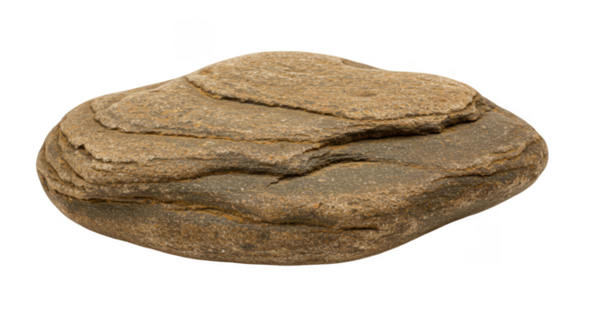 Isolated Brown Stone Rock Texture Natural Geological Element on PNG - Powered by Adobe